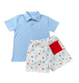 James & Lottie *Pre-Order* James & Lottie Baseball Polo - Keep Your Eye on the Ball