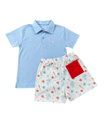 James & Lottie *Pre-Order* James & Lottie Baseball Polo - Keep Your Eye on the Ball