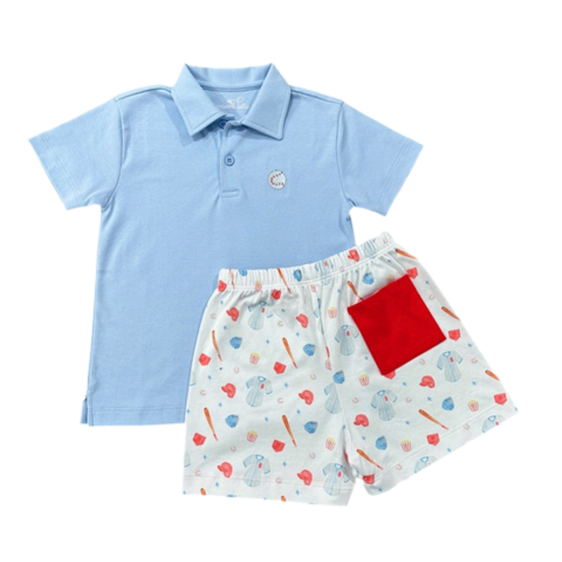 James & Lottie *Pre-Order* James & Lottie Baseball Polo - Keep Your Eye on the Ball