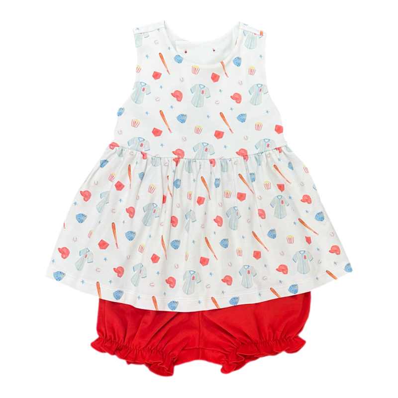 James & Lottie *Pre-Order* James & Lottie Sophia Bloomer Set - Keep Your Eye on the Ball