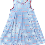 James & Lottie *Pre-Order* James & Lottie Penny Pleat Dress - Patriotic Gingham