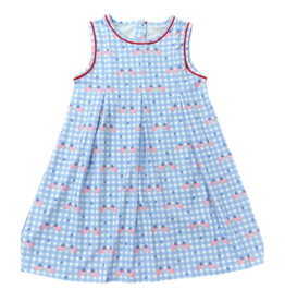 James & Lottie *Pre-Order* James & Lottie Penny Pleat Dress - Patriotic Gingham