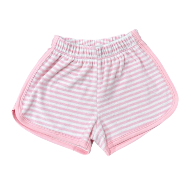 James & Lottie James & Lottie Terrycloth Shorts - Pink Stripe