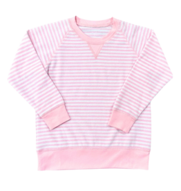 James & Lottie James & Lottie Terrycloth Sweatshirt - Pink Stripe