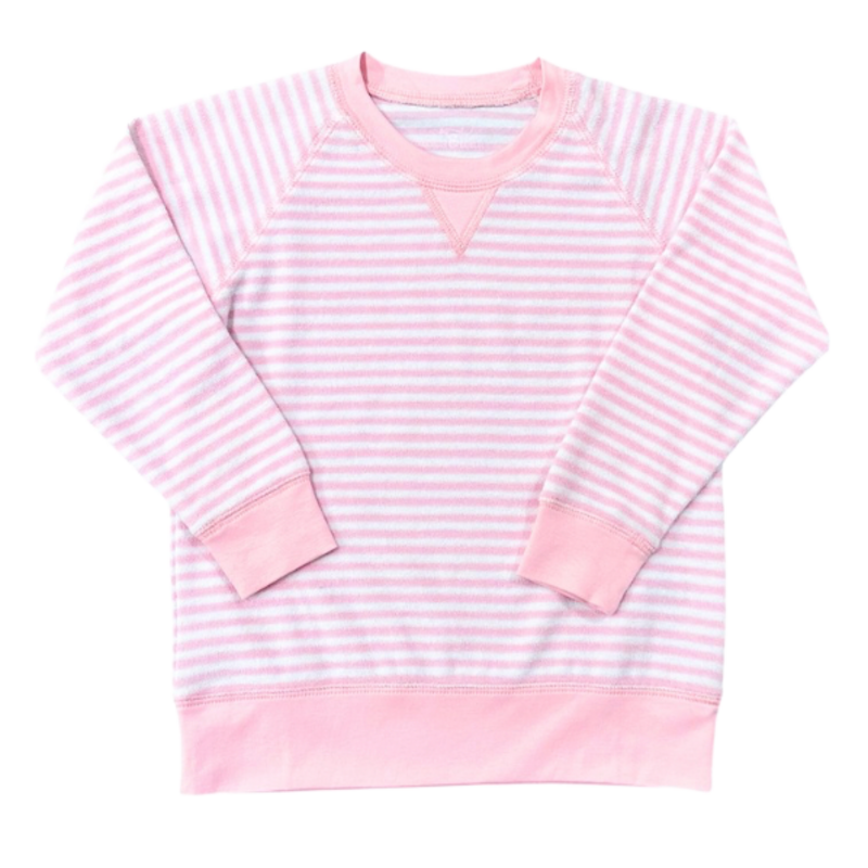 James & Lottie *Pre-Order* James & Lottie Terrycloth Sweatshirt - Pink Stripe