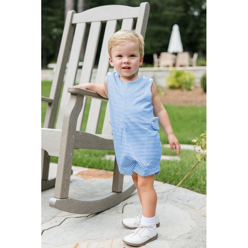 James & Lottie *Pre-Order* James & Lottie Reed Jon Jon - Royal Blue Stripe