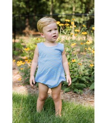 James & Lottie James & Lottie Boy Bubble - Royal Blue Stripe
