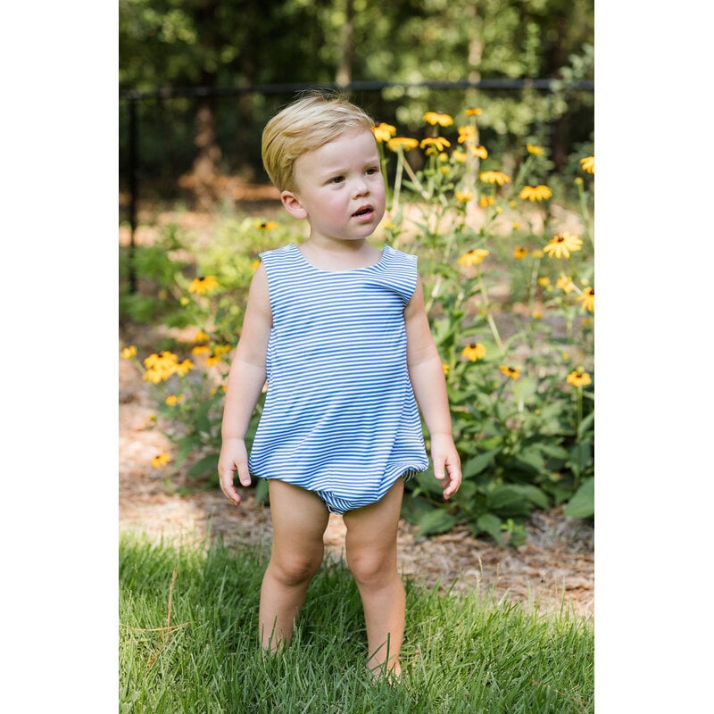 James & Lottie *Pre-Order* James & Lottie Boy Bubble - Royal Blue Stripe