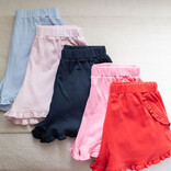 James & Lottie James & Lottie Kinley Ruffle Shorts - Red
