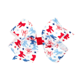 Wee Ones Wee Ones Medium Patriotic Bow Print Bow