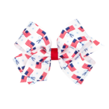 Wee Ones Wee Ones Medium Flag Print Bow