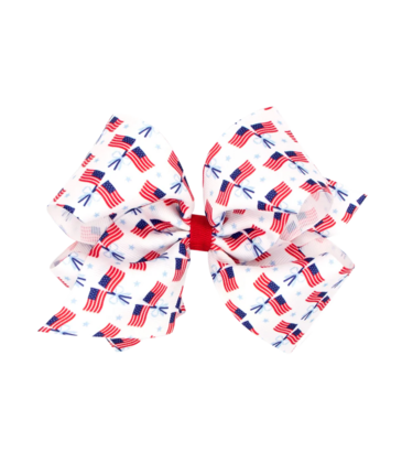 Wee Ones Wee Ones King Flag Print Bow