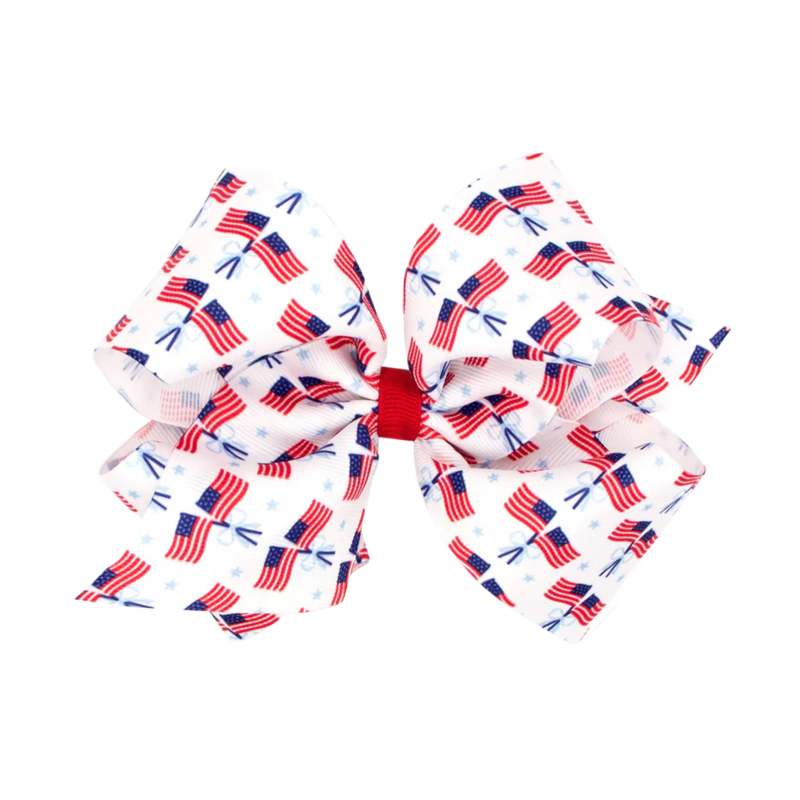 Wee Ones Wee Ones King Flag Print Bow