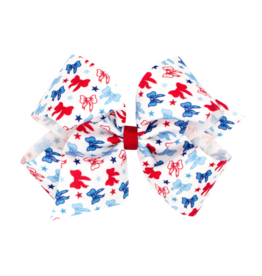 Wee Ones Wee Ones King Patriotic Bow Print Bow