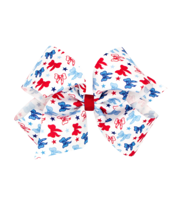 Wee Ones Wee Ones King Patriotic Bow Print Bow