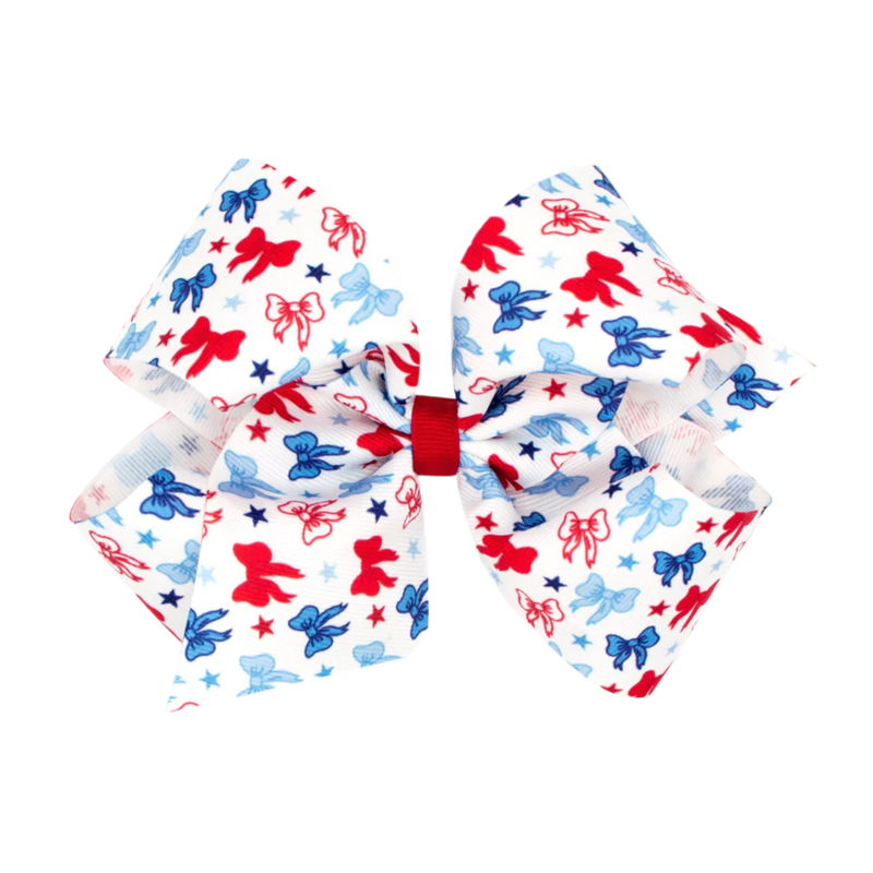 Wee Ones Wee Ones King Patriotic Bow Print Bow