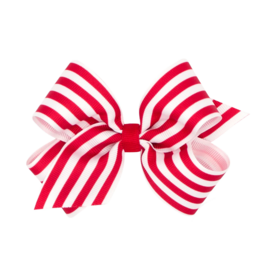 Wee Ones Wee Ones Medium Red Nautical Stripe Bow