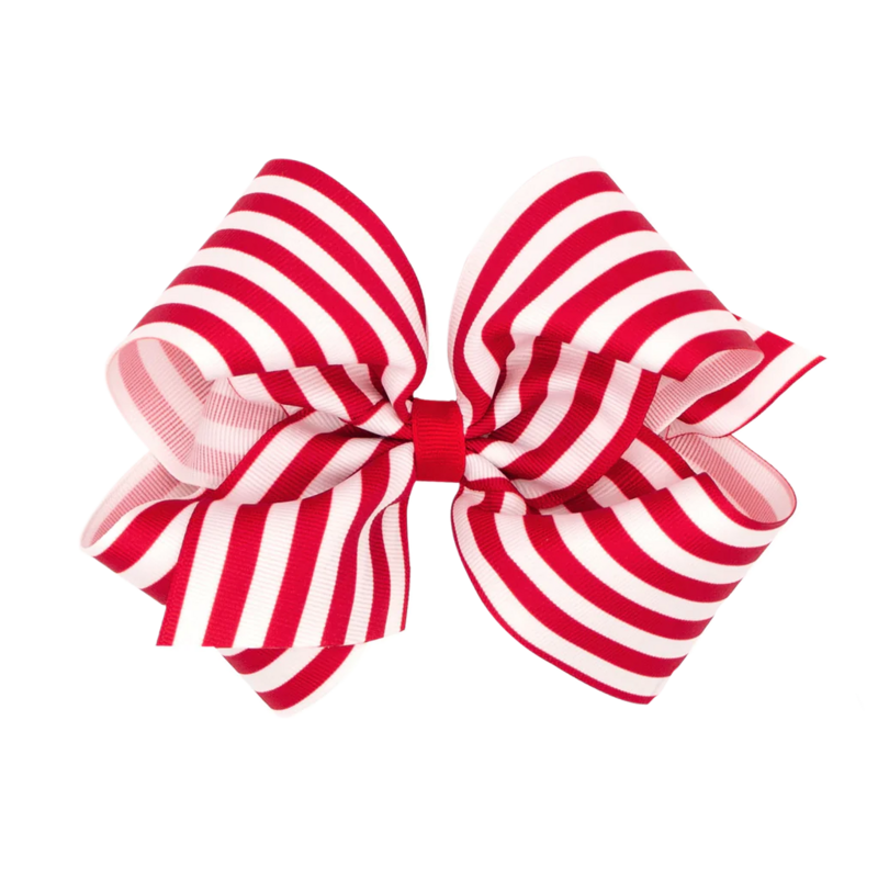 Wee Ones Wee Ones King Red Nautical Stripe Bow