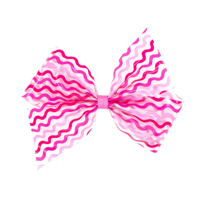 Wee Ones Wee Ones King Wee Splash Pink Printed Bow