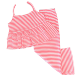 Squiggles Squiggles Pink Ruffle Top & Pant Set