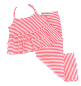 Squiggles Squiggles Pink Ruffle Top & Pant Set