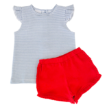 Squiggles Squiggles Navy & Red Short Set