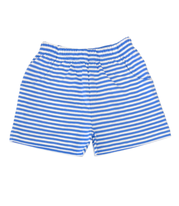 Luigi Luigi Dark Chambray Stripe Jersey Shorts w/ Pockets
