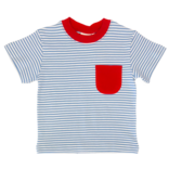 Luigi Luigi Chambray/White Stripe w/ Red Pocket T-Shirt