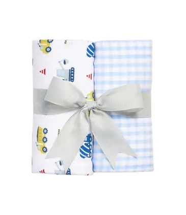 3 Marthas 3 Marthas Dump Truck Set of Two Burp Cloths