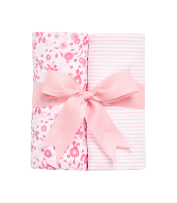 3 Marthas 3 Marthas Flamingo Set of Two Burp Cloths