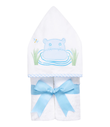 3 Marthas 3 Marthas Blue Hippo Everykid Towel