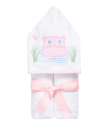 3 Marthas 3 Marthas Pink Hippo Everykid Towel