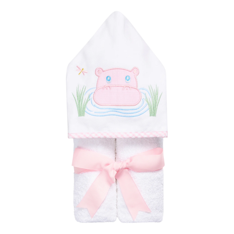 3 Marthas 3 Marthas Pink Hippo Everykid Towel