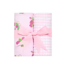 3 Marthas 3 Marthas Strawberry Set of Two Burp Cloths