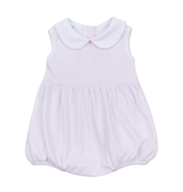Magnolia Baby Magnolia Baby Pink Mini Stripes Collared Sleeveless Bubble