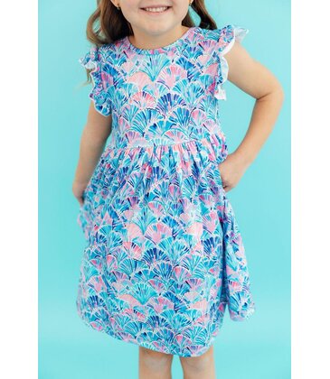 Mila & Rose Mila & Rose Seaside Shells Flutter Twirl Dress
