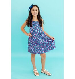 Mila & Rose Mila & Rose Fish in the Sea Ruffle Crossback Dress