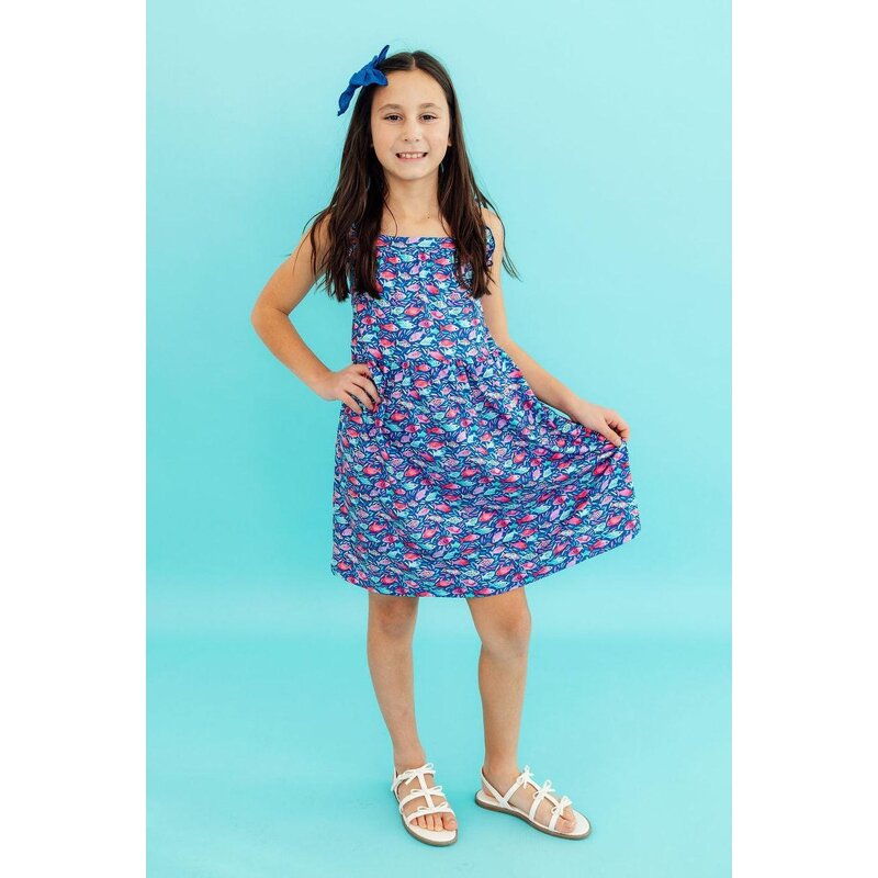 Mila & Rose Mila & Rose Fish in the Sea Ruffle Crossback Dress