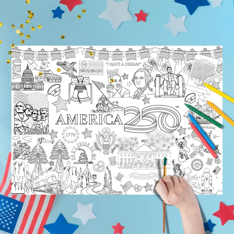 America 250 Coloring Placemats