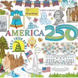 USA Patriotic America 250 Coloring Tablecloth