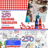 USA Patriotic America 250 Coloring Tablecloth