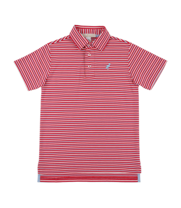 The Beaufort Bonnet Company TBBC Prim & Proper Polo - Sumner Country Stripe/RR/BSB