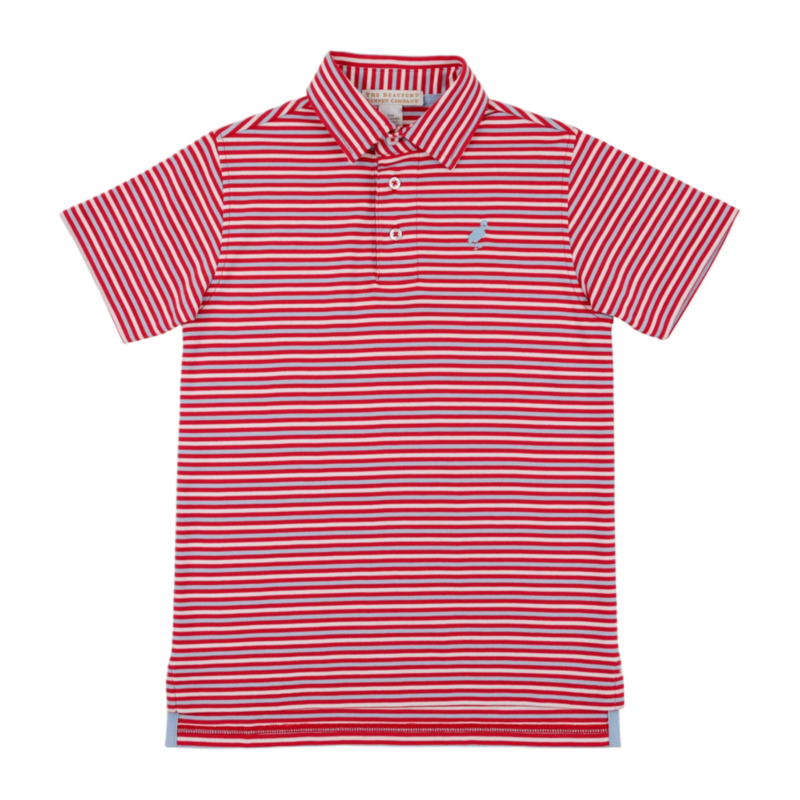 The Beaufort Bonnet Company TBBC Prim & Proper Polo - Sumner Country Stripe/RR/BSB
