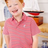 The Beaufort Bonnet Company TBBC Prim & Proper Polo - Sumner Country Stripe/RR/BSB