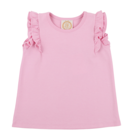 The Beaufort Bonnet Company TBBC Ruehling Ruffle Top - Pier Party Pink