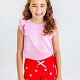 The Beaufort Bonnet Company TBBC Ruehling Ruffle Top - Pier Party Pink