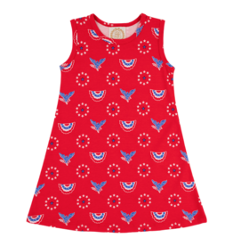 The Beaufort Bonnet Company TBBC Sleeveless Polly Play Dress - Star Spangled Swag