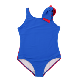 The Beaufort Bonnet Company TBBC Brookhaven Bow Suit - Rockefeller Royal/Richmond Red