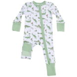 Angel Dear Angel Dear Zipper Romper - Crayon Alligators