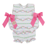 The Beaufort Bonnet Company TBBC Talbott Tie Side - Garrison Garlands/Winter Park Pink